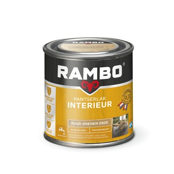 Rambo pantserlak interieur transparant zijdeglans puur grenen 250 ml