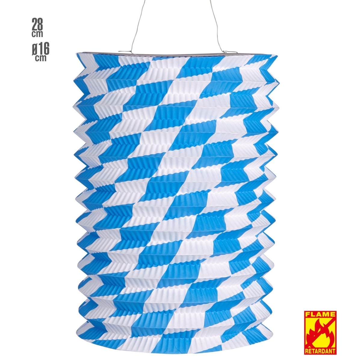 Oktoberfest Lampion Blauw Wit