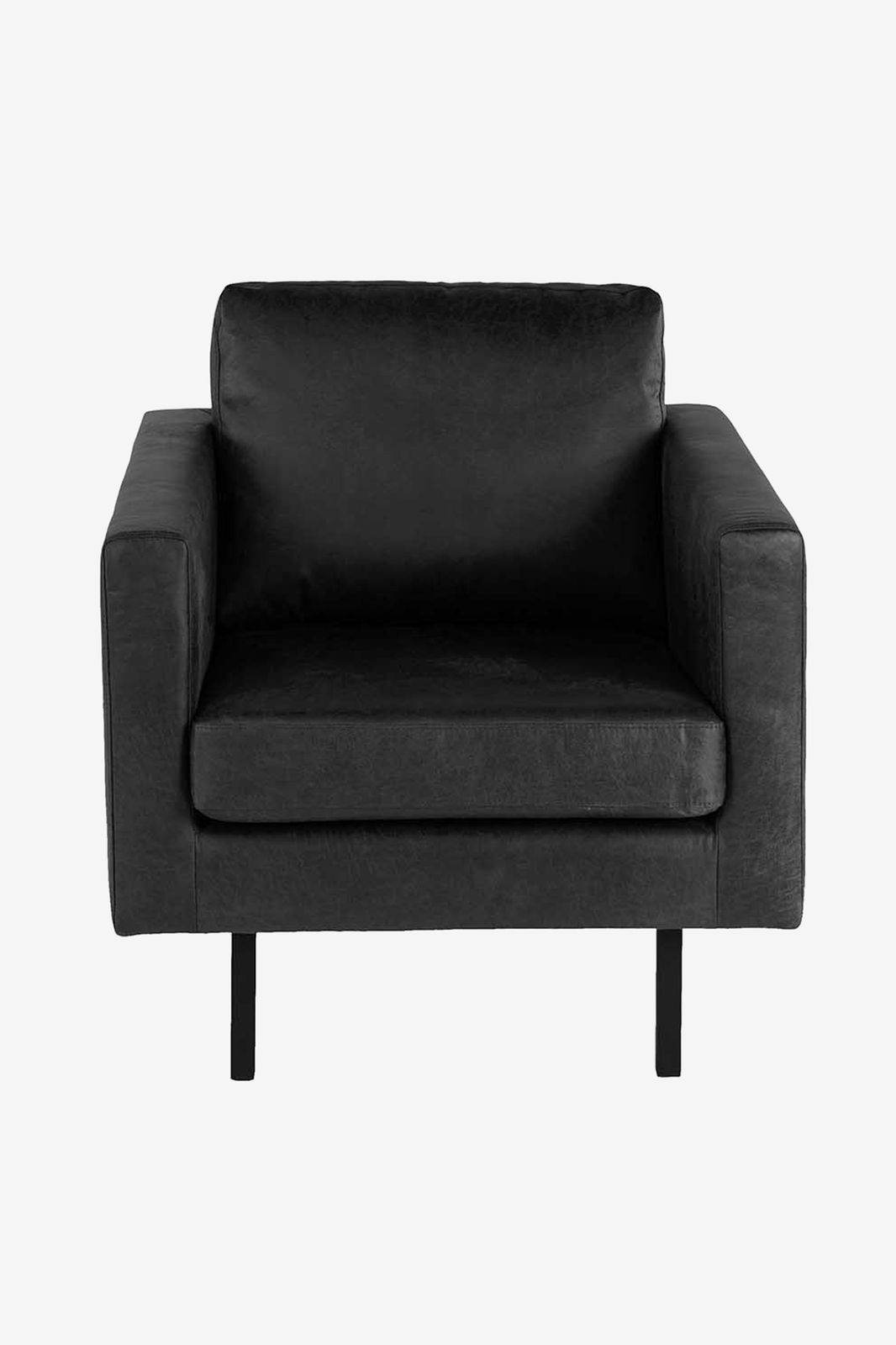 Amsterdam leer clean fauteuil zwart