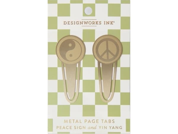 Metall bokmerker 2 stk - Peace Yin Yang