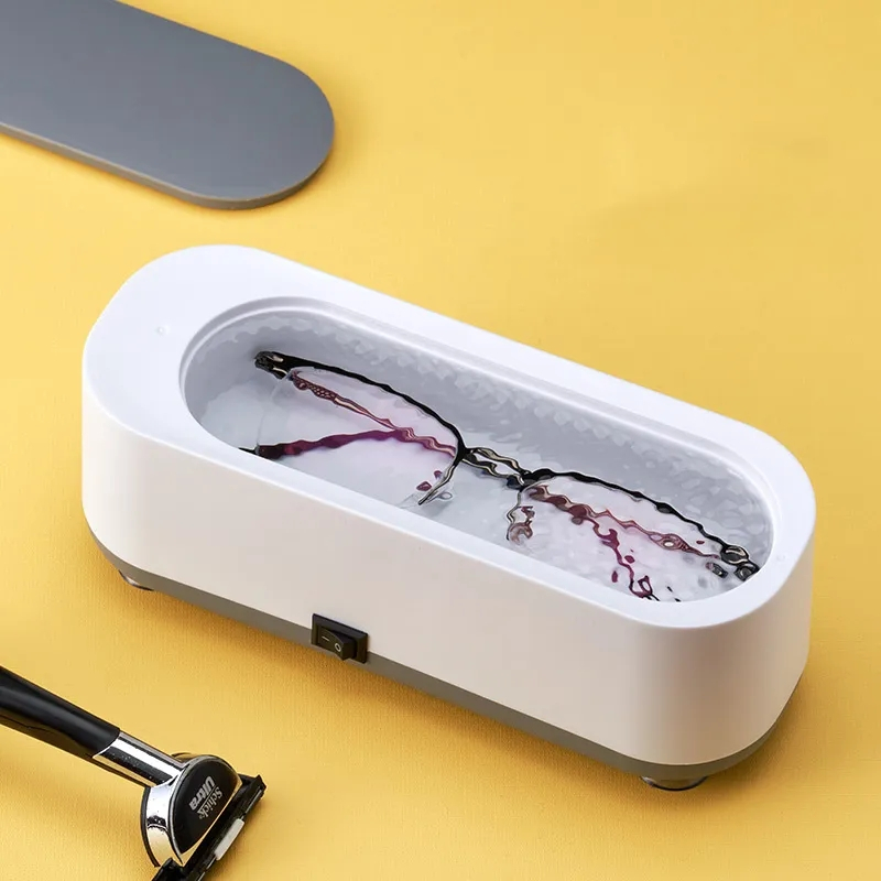 Ultraschall Reinigungsgerät Ultrasonic Cleaner für Schmuck / Brillen / Uhren / Pinsel (Batteriebetrieben) - Weiss
