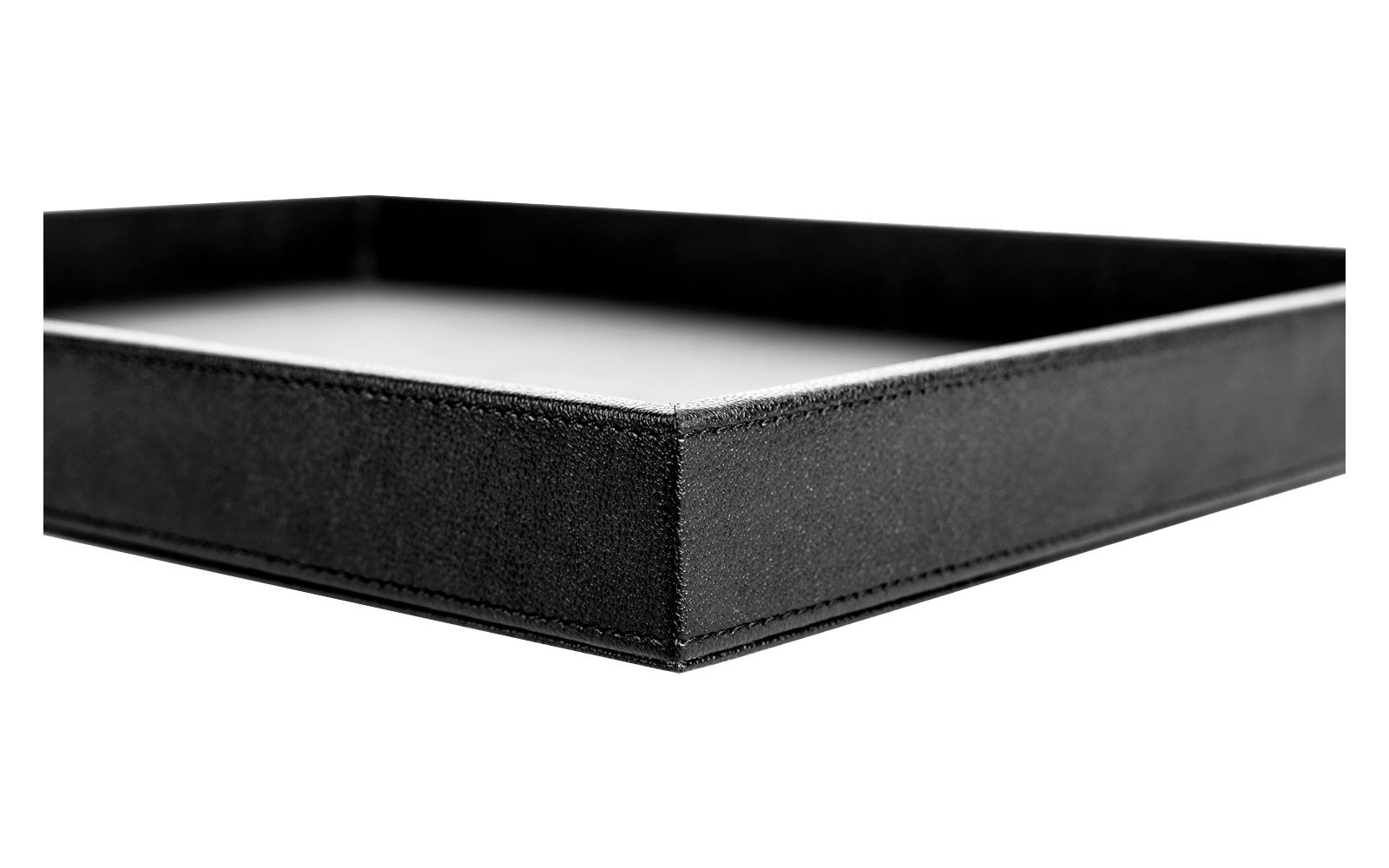 silwy® Metall Tablett Leder-Look 41,5 x 31,5 x 4 cm