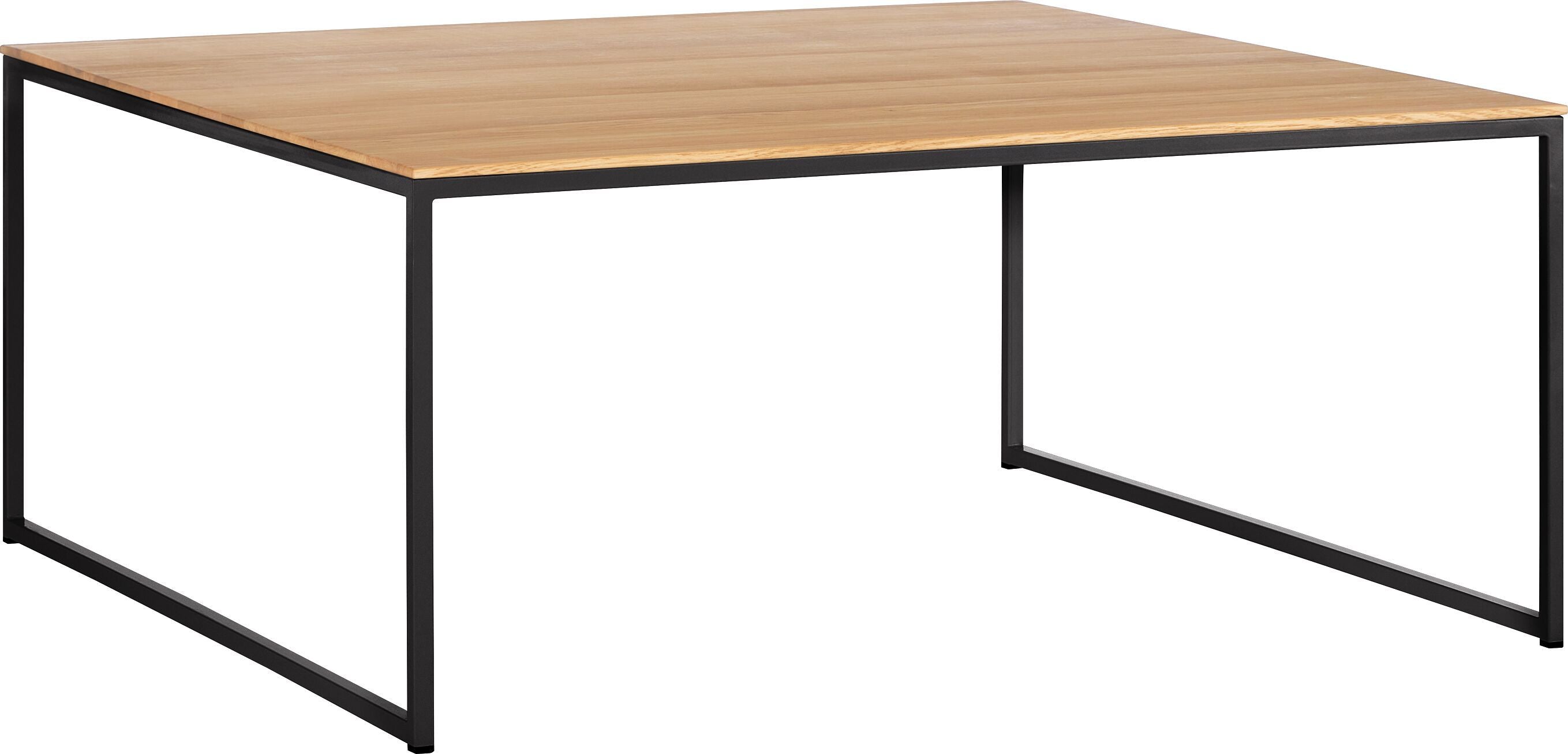 AVEA Salontisch - Eiche massiv / schwarz / B: 90.0 cm x T: 90.0 cm x H: 40.0 cm
