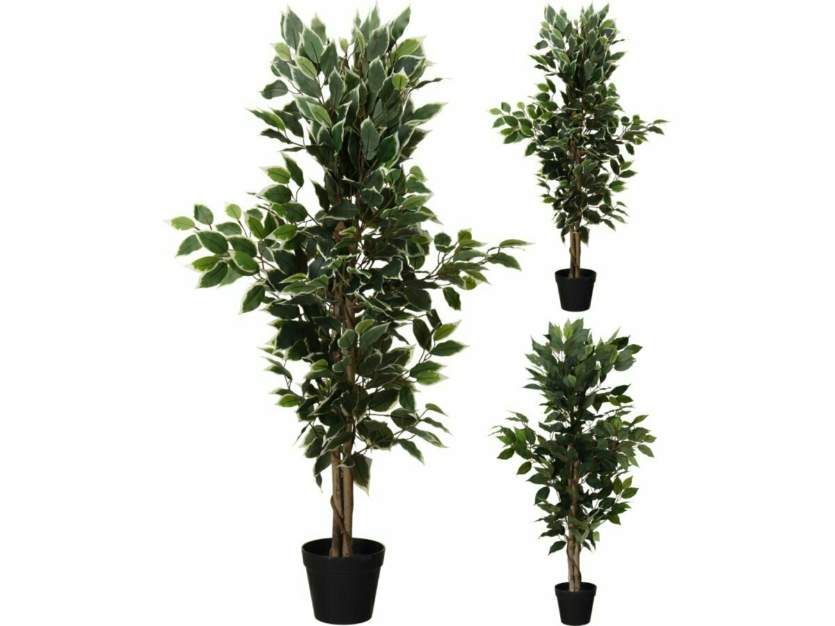 Ficus in pot 115 cm kunstplant - 2 kleuren
