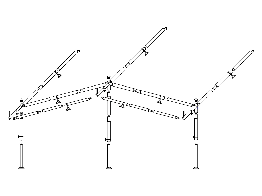 Obelink voortentframe staal 28 mm maat 8 - 10