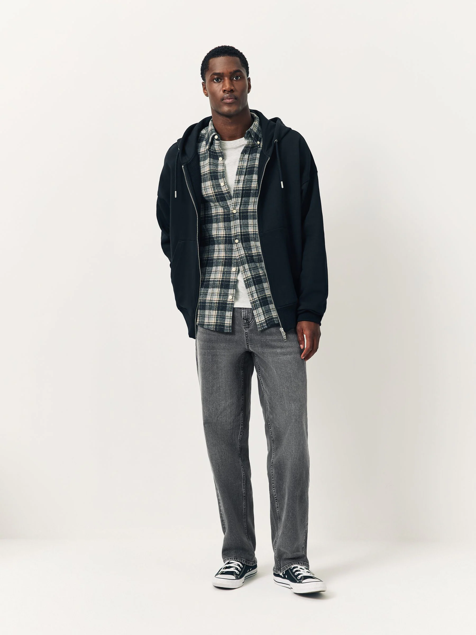 Grijs - Klassieke stretchy Jeans met relaxed fit