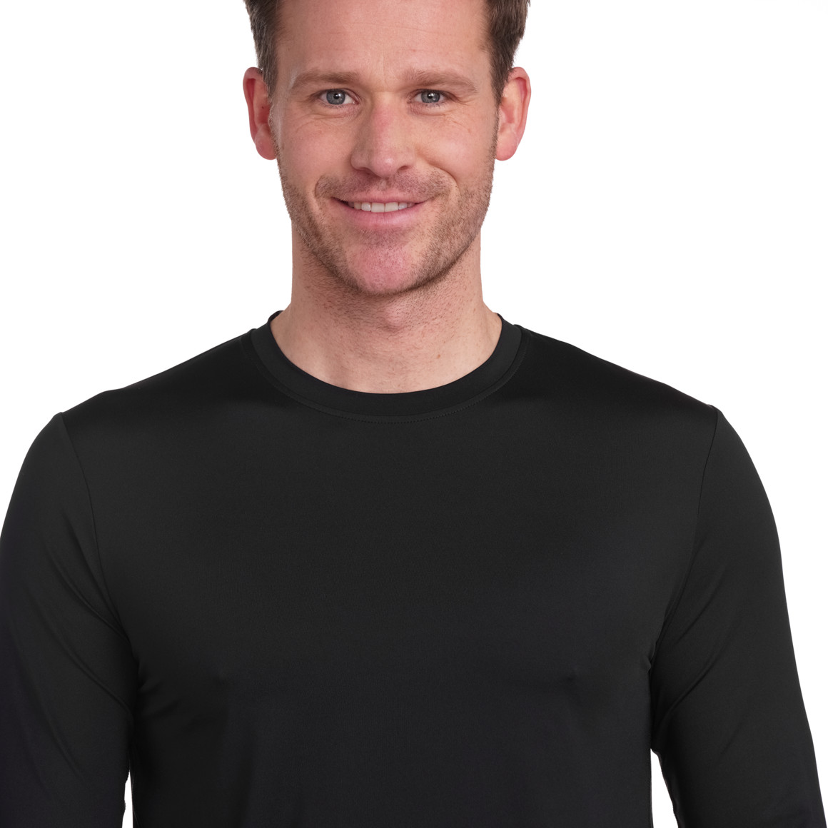 VanVaan Herren Sport-Langarmshirt im Basic-Look schwarz