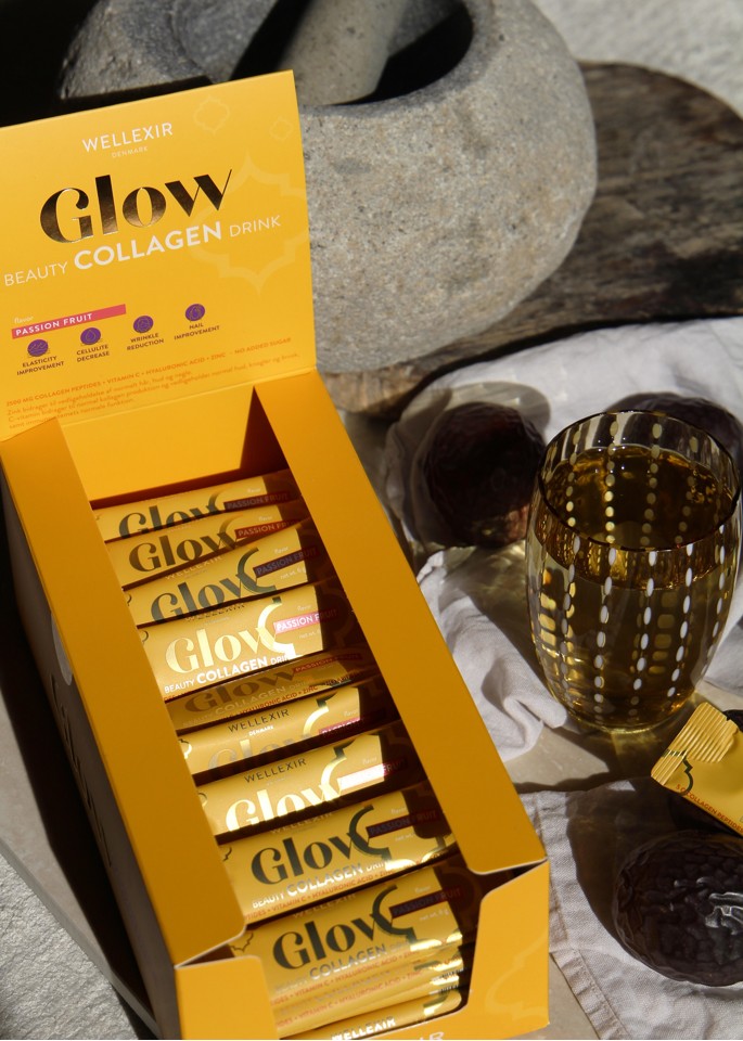 Wellexir - Glow Beauty DrinkPassion fruit Kasse Med 50 Stk