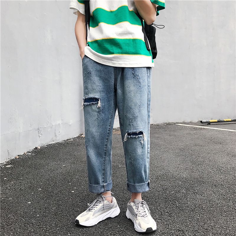 WidoWilder - Wijde jeans met distressed pijpen