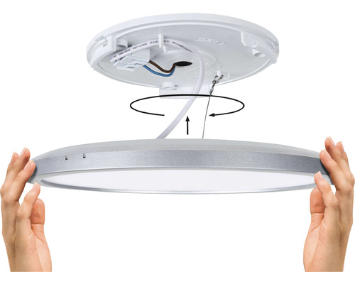 LED Paneel 3-staps dimbaar 22W 2300 lm 3000 K Ø 42 cm zwart/wit + geheugenfunctie + achtergrondverlichting