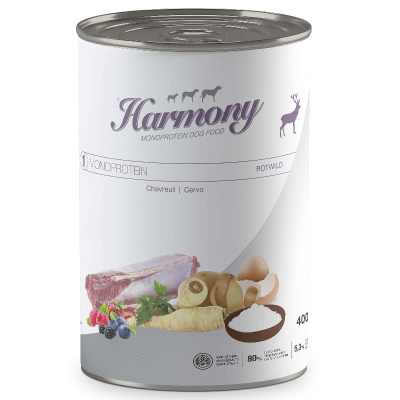 Harmony Dog Monoprotein Rotwild Nassfutter Dose