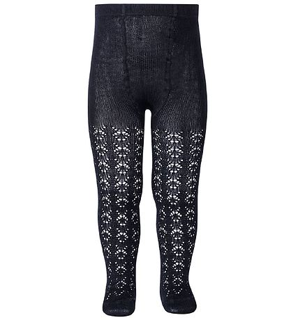 Condor Strumpfhosen - Navy m. Lochmuster