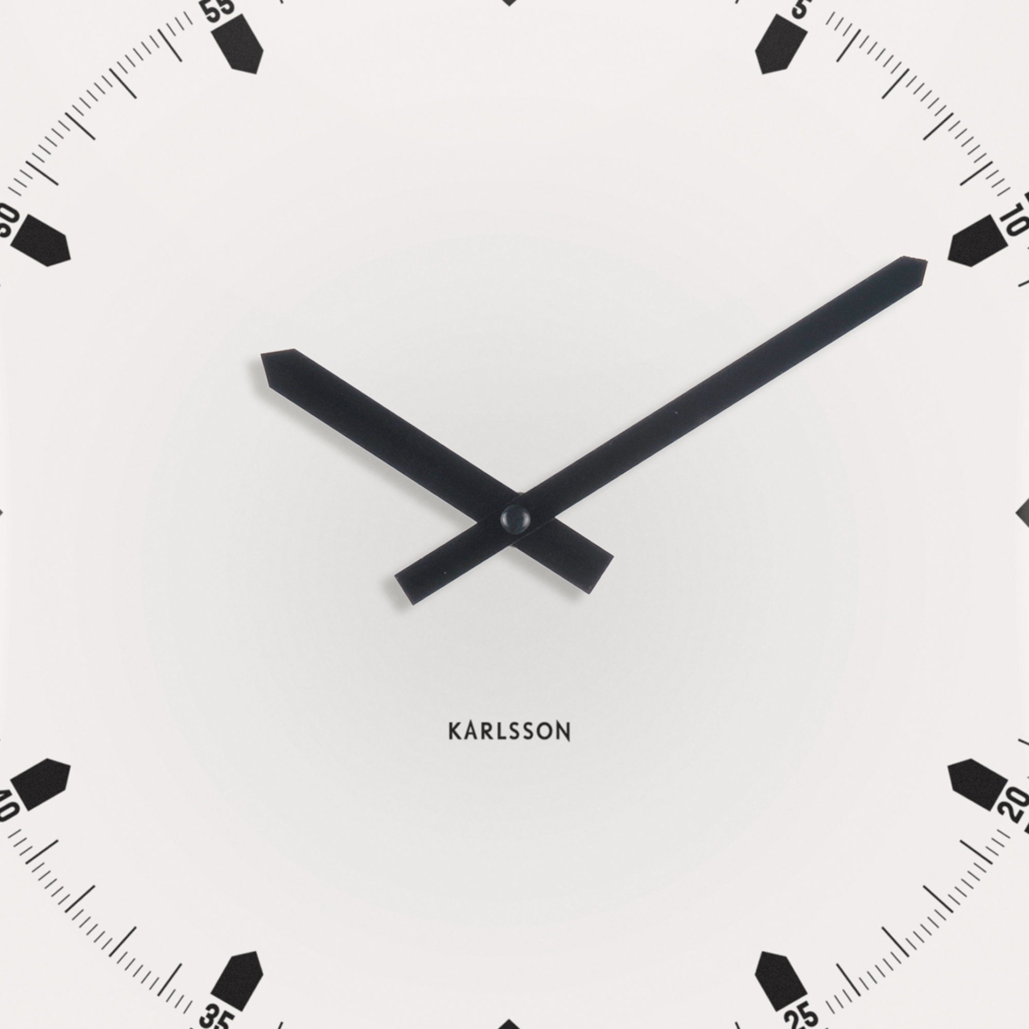 Wandklok Sucinto Dome Square Wit