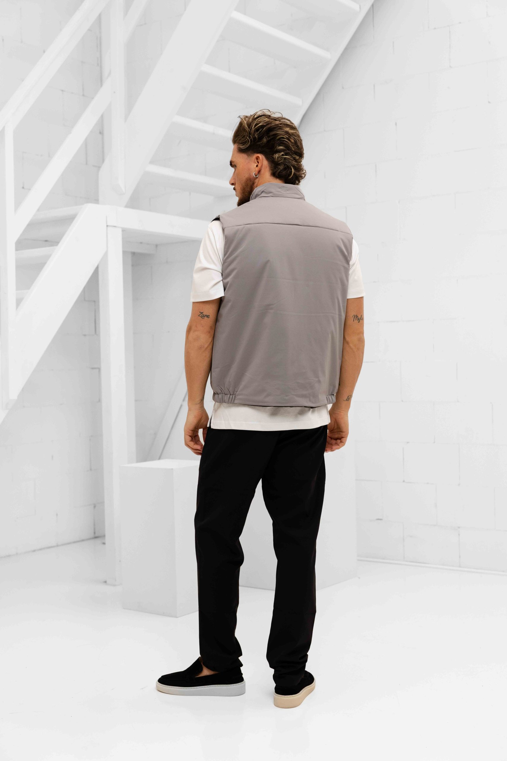 Cou7ure Essentials Reversible Reflection Bodywarmer Heren Grijs/Zwart