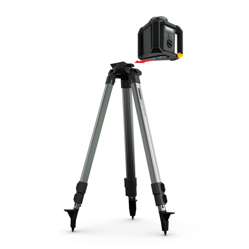 Toughbuilt 360° roterende laserwaterpaskit + laserontvanger Groen