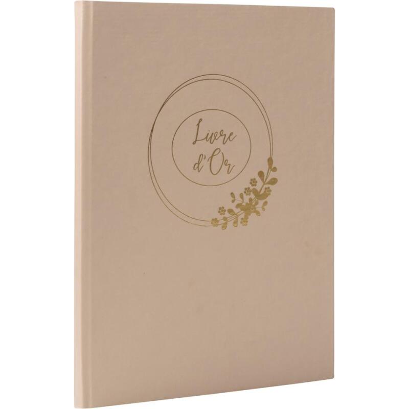 Livre d'or 100 pages tranche or Ringflower