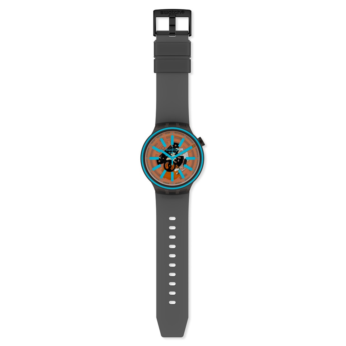 Montre Swatch mixte plastique silicone noir