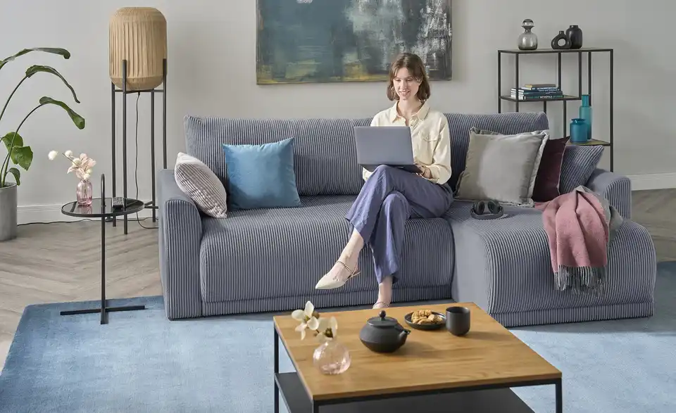 Ecksofa Malyn Anthrazit rechts