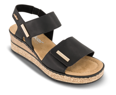 Rieker Sandal Sort 63781-00