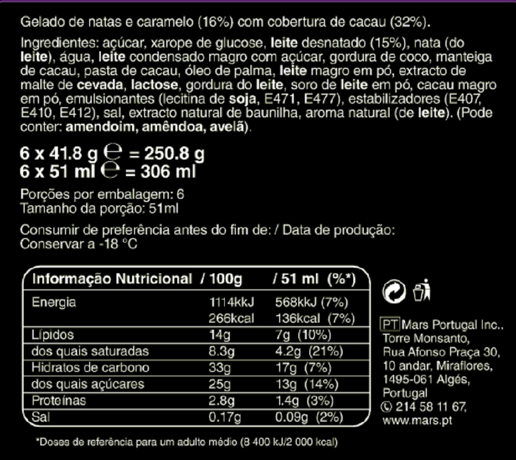 GELADO MARS 6X41.8G