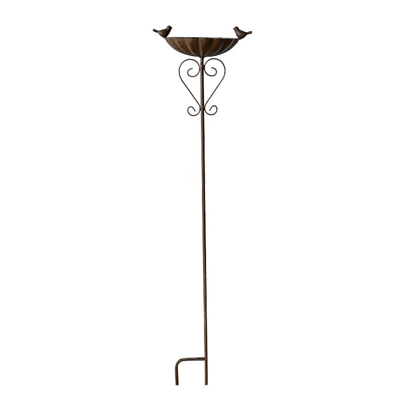 Mangeoire oiseaux fer brun 21x17x101cm