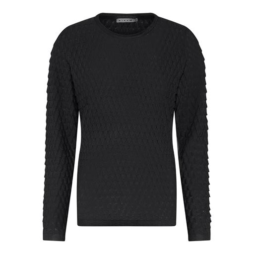 Micha Langærmet Striktrøje, Black, S