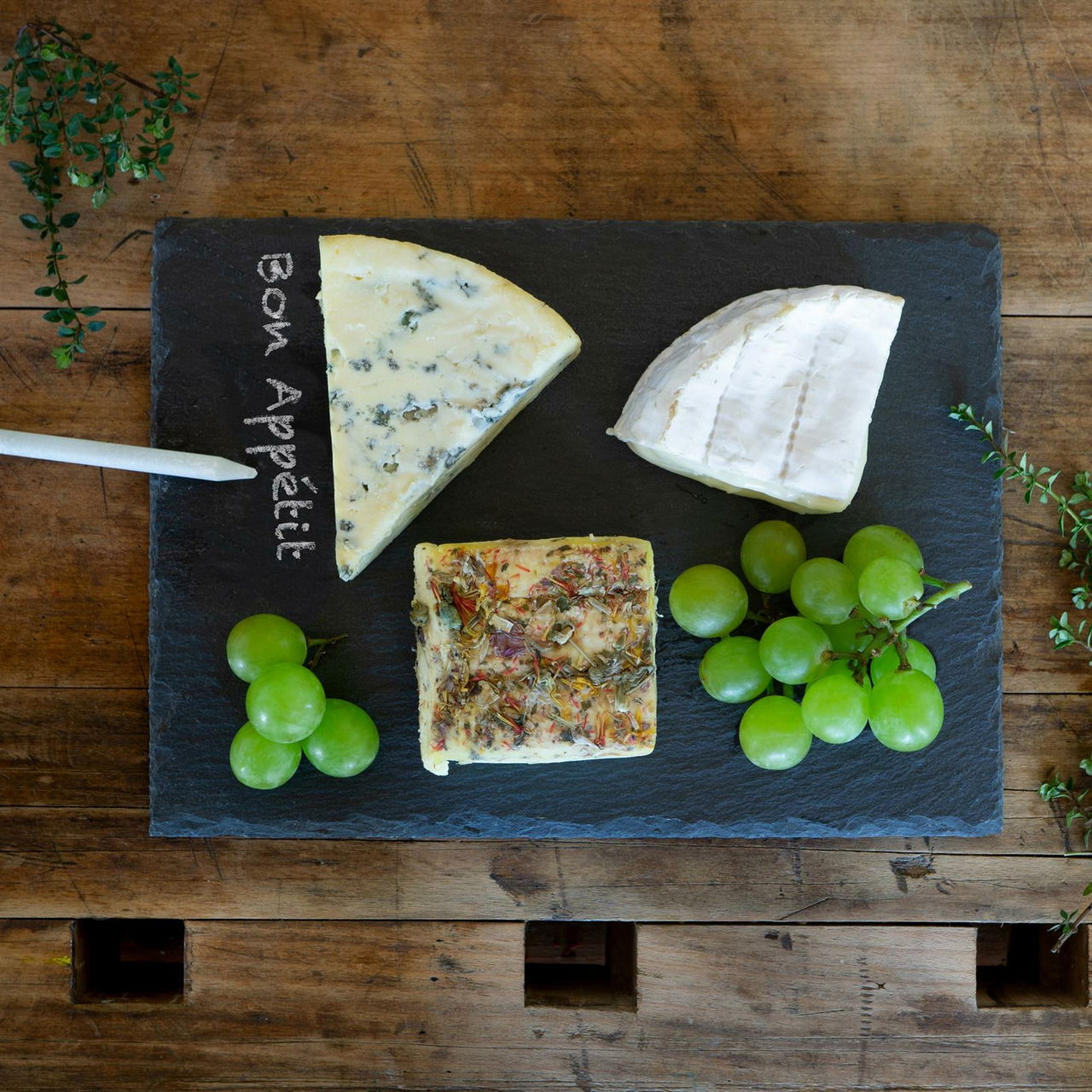 Moritz & Moritz Schiefer-Servierplatten Thyme 6-tlg.