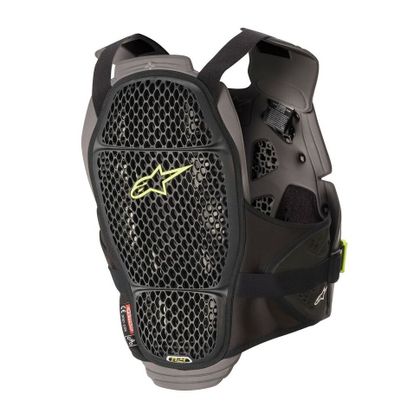 Pare pierre Alpinestars A-4 MAX - BLACK ANTHRACITE YELLOW FLUO 2023 - Gris / Jaune