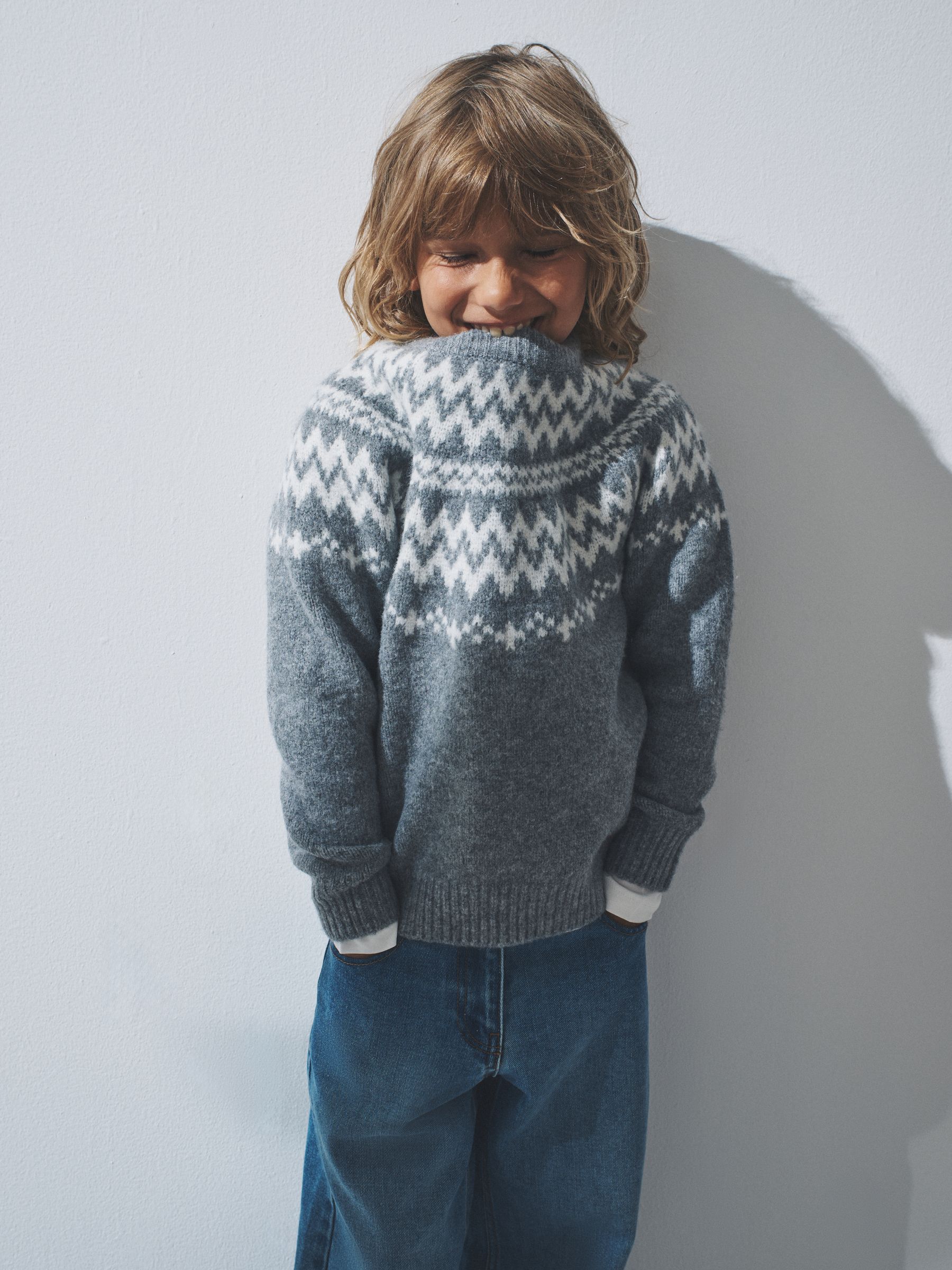 The Set 2 Pack Unisex Kids Family Fairisle Knit Jumpers