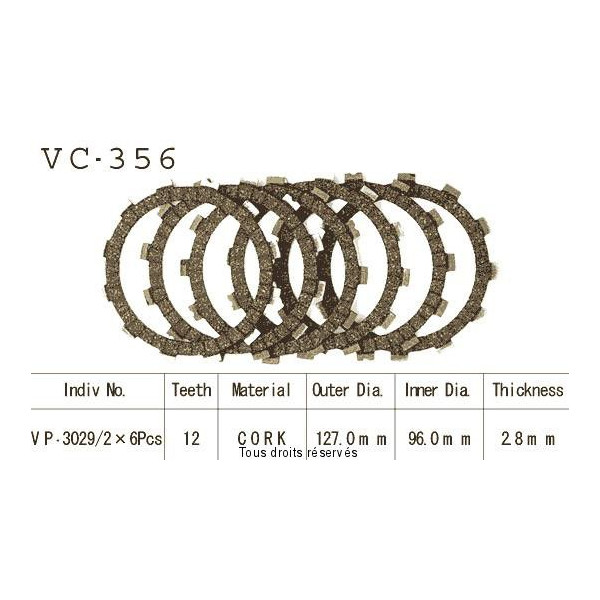Kyoto - Disques garnis d'embrayage VC356
