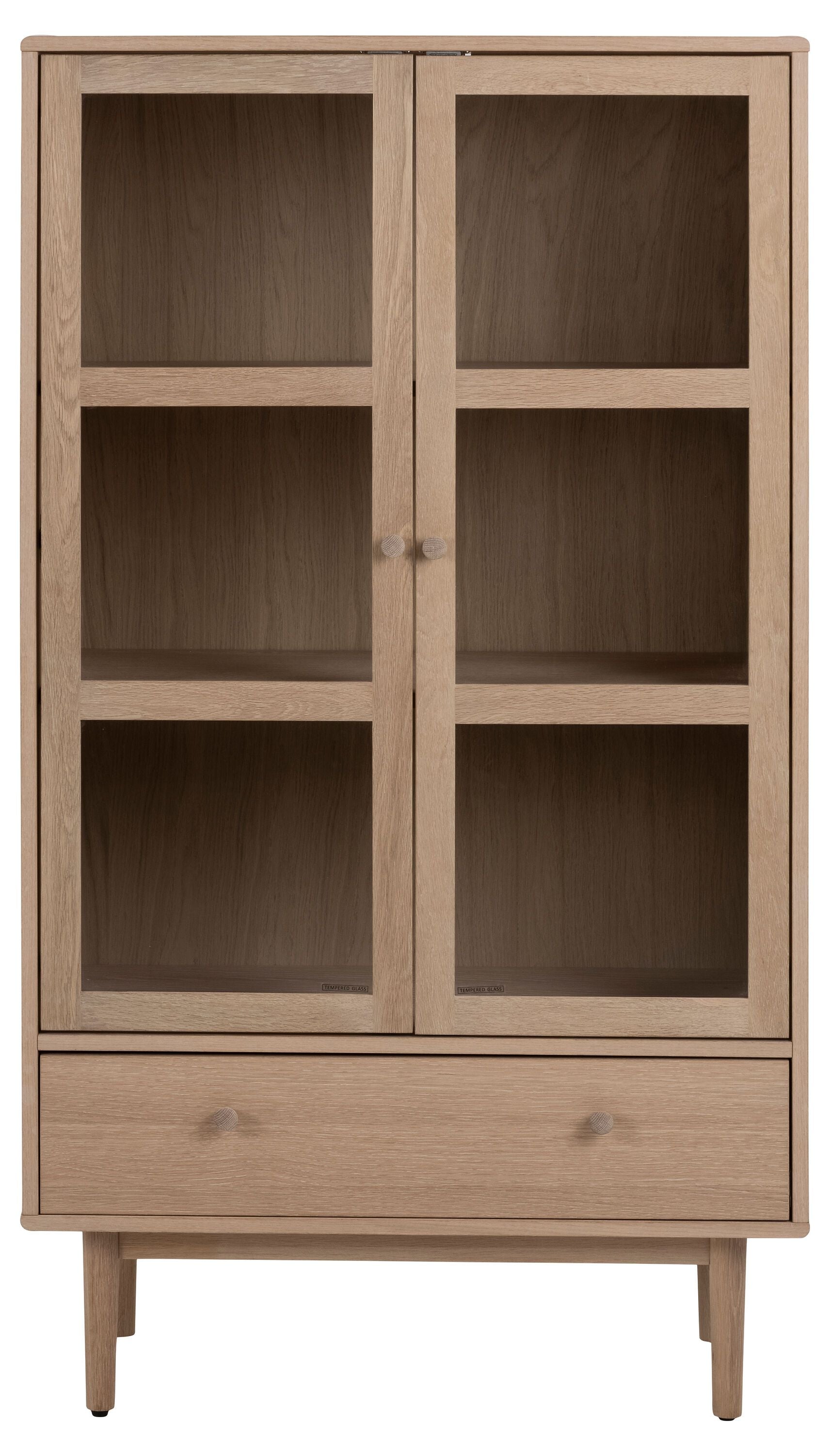 JAYCE Vitrine - Eiche / B: 80.0 cm x T: 40.0 cm x H: 144.8 cm