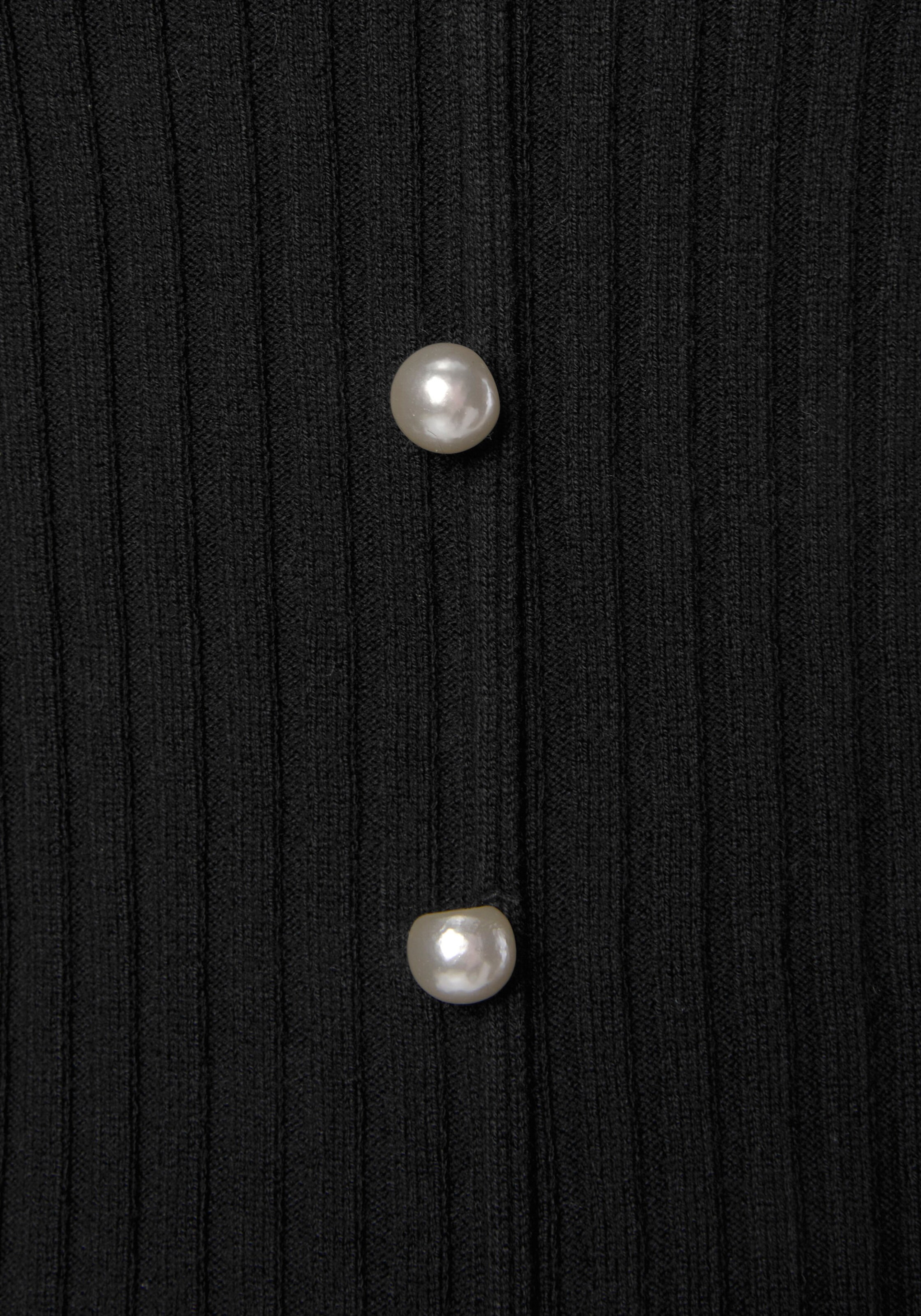 LASCANA V-Ausschnitt-Pullover in schwarz