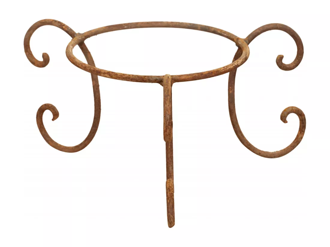 BISCOTTINI Support de Plantes - Fonte avec Finition Antique - Porte-Fleurs - Intérieur et Extérieur - Jardinière - Jardin - Salon - Salle à Manger - Présentoir - Décoratif - 38x38x20 cm