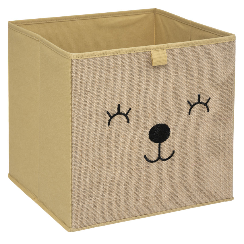 Cube de rangement en jute - Animal