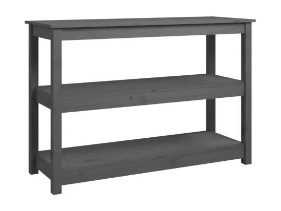 Table console Gris 110x40x74 cm Bois massif de pin