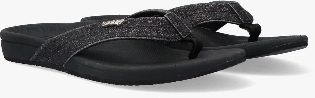 REEF zwarte reef teenslippers ortho spring