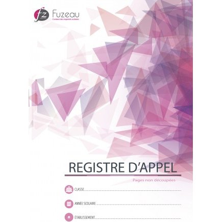 Registre appel journalier éditions fuzeau couverture 250g/m2 a4 210x297mm non découpé