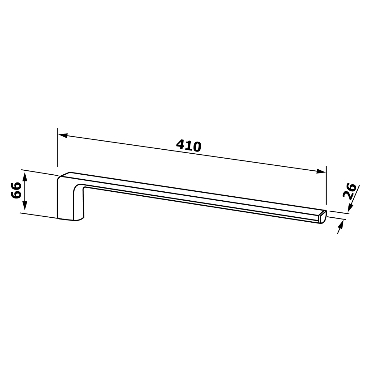 Gedy Pirenei handdoekhouder 41cm wit mat