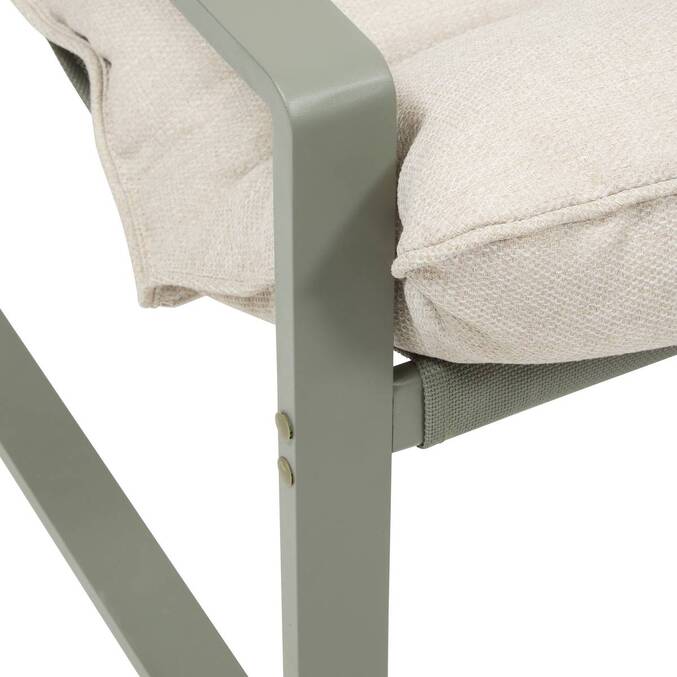Fauteuil relax de jardin LAMBINIO Beige / Vert laurier