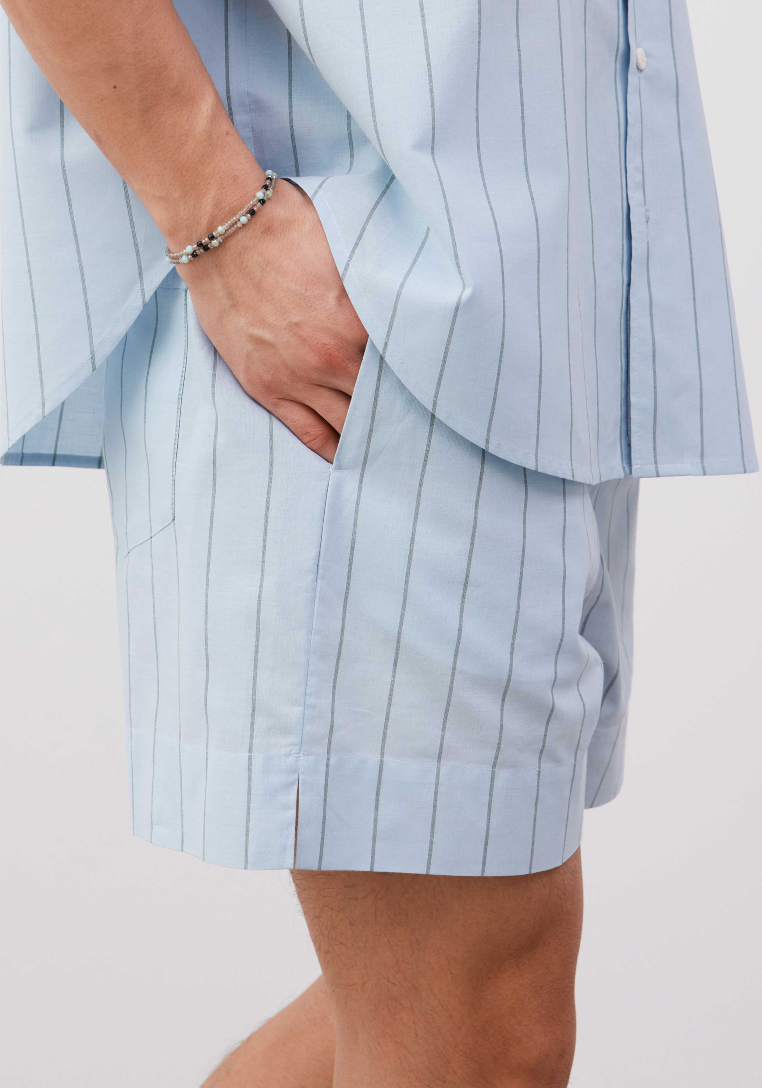 Lavie Shorts John Striped Sky/Dunkelgrün