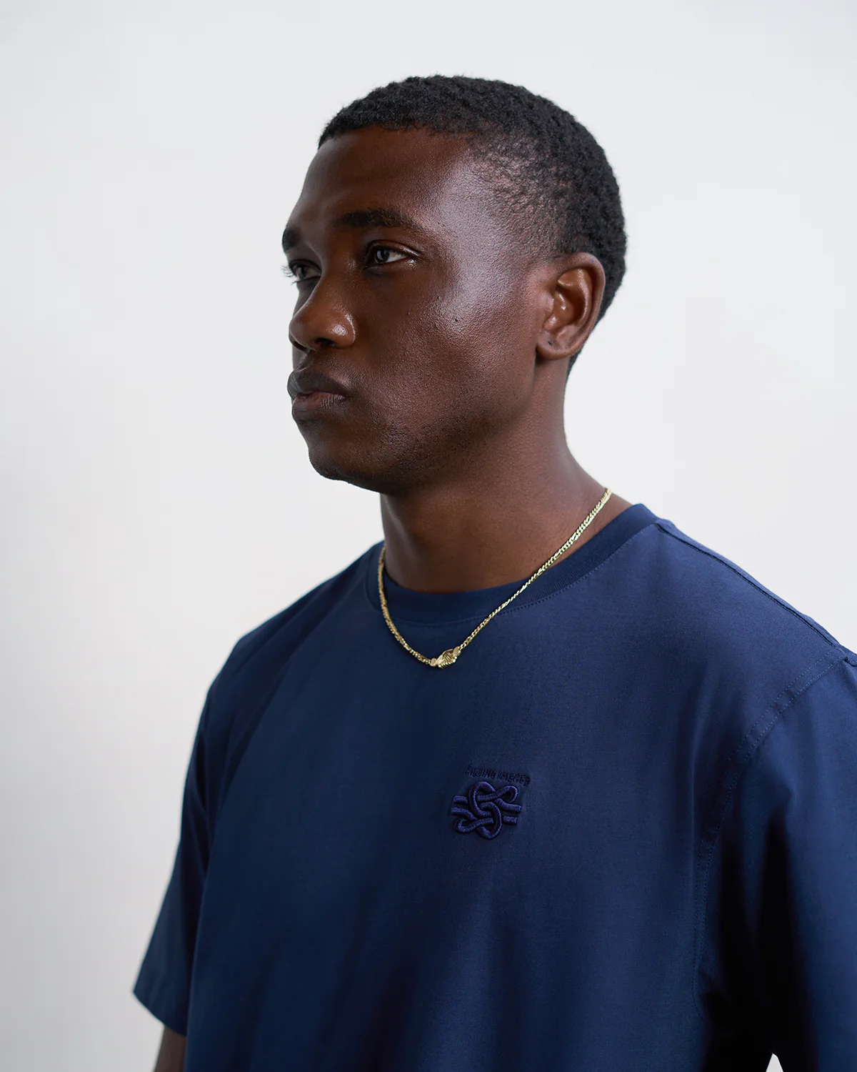 T-shirt Embroidered Knot Navy