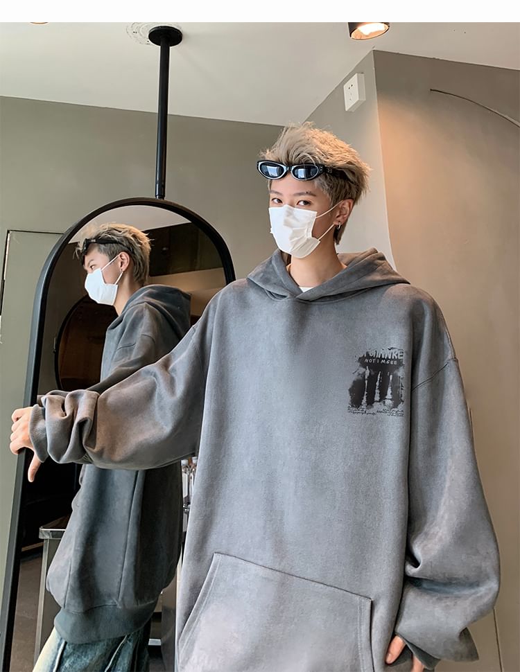 Posive - Oversized hoodie met ronde hals en verlaagde schouders