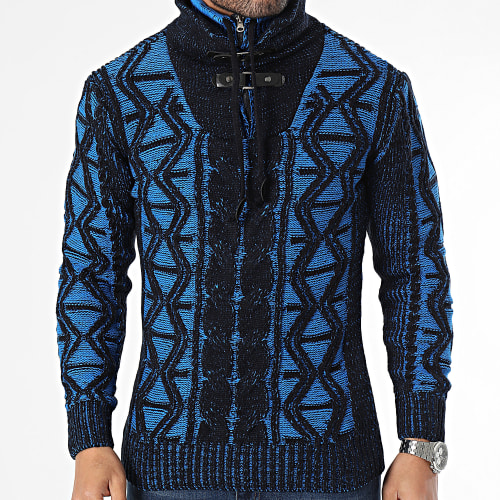 Pull Col Amplified Bleu Noir