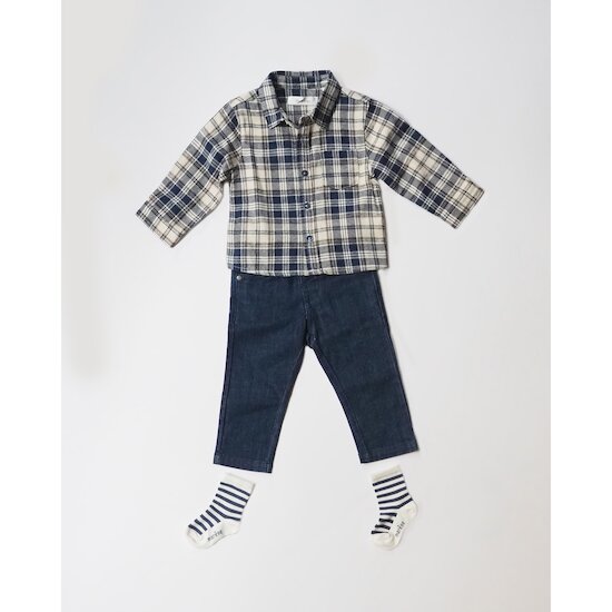 Bleu Château Pantalon effet denim   Blue Bike        de               Marèse