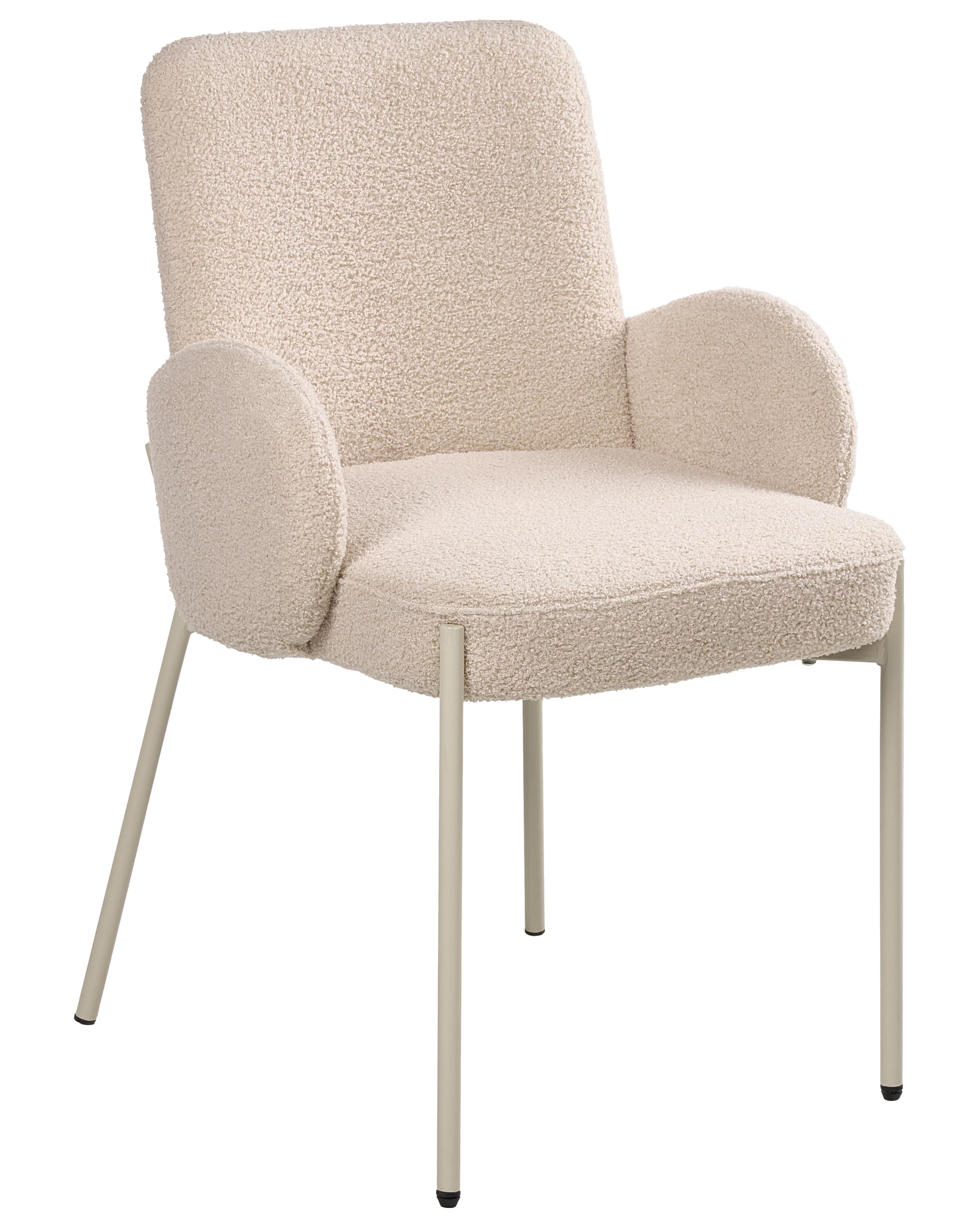 Eetkamerstoel MAGEE Bouclé Lichtbeige