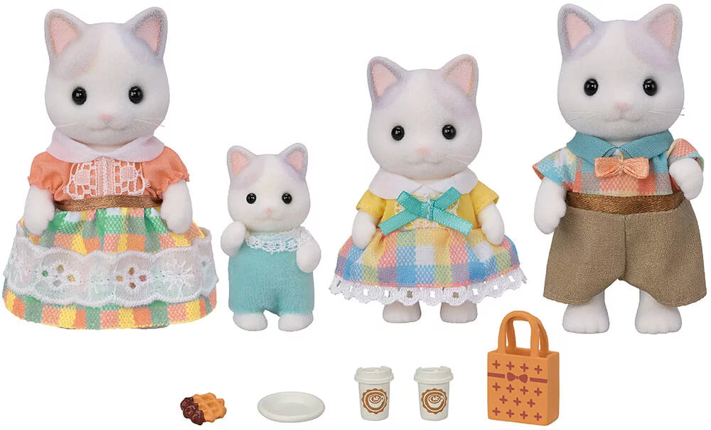 LA FAMILLE CHAT LATTE - SYLVANIAN FAMILLES