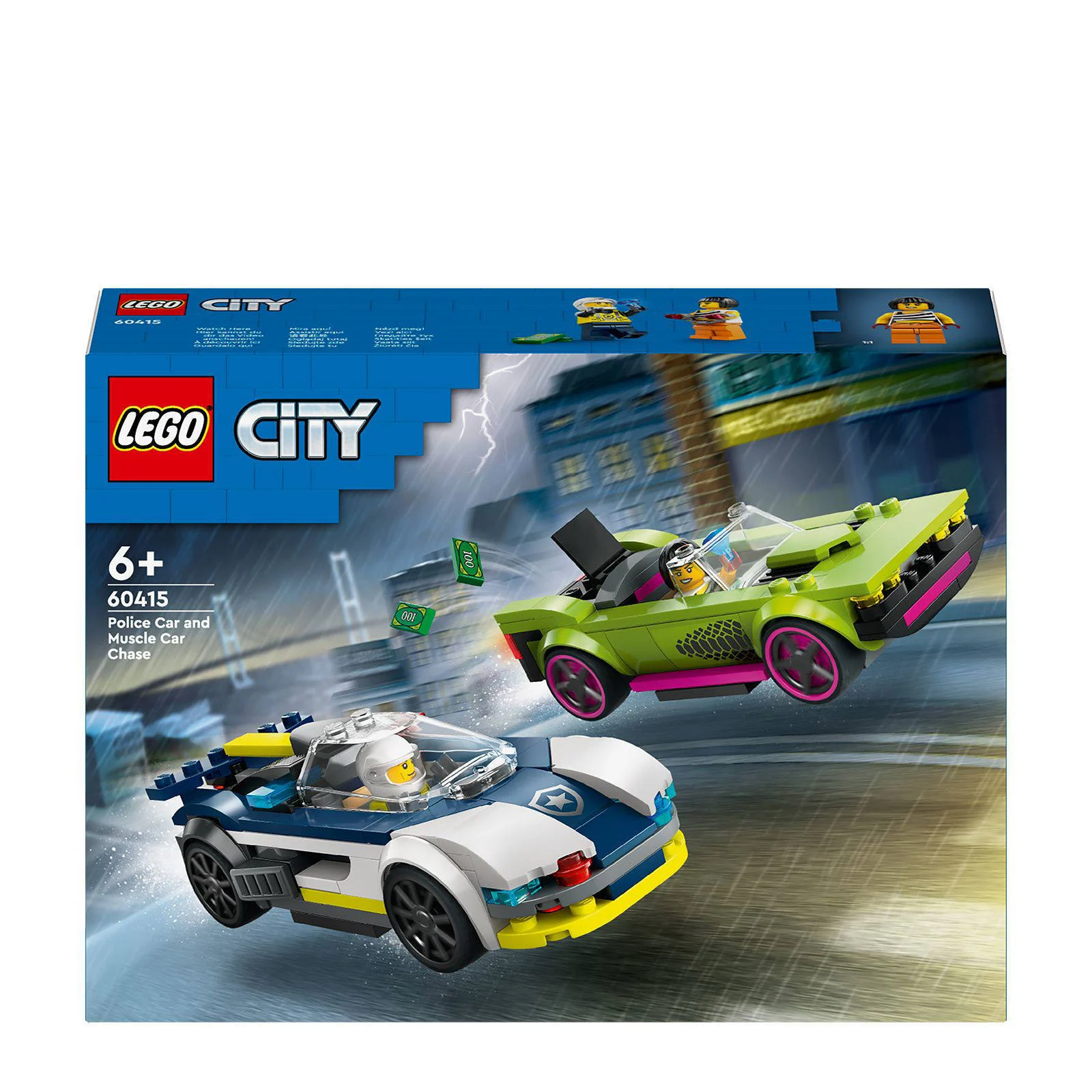LEGO Politiewagen en snelle autoachtervolging Politie Auto Speelgoed Set 60415