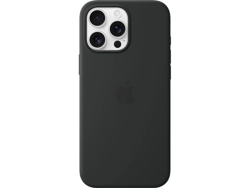 Apple Silicone Case mit MagSafe iPhone 16 Pro Max Schwarz Silikon-Backcover mit «MagSafe» für das  Apple iPhone 16 Pro Max