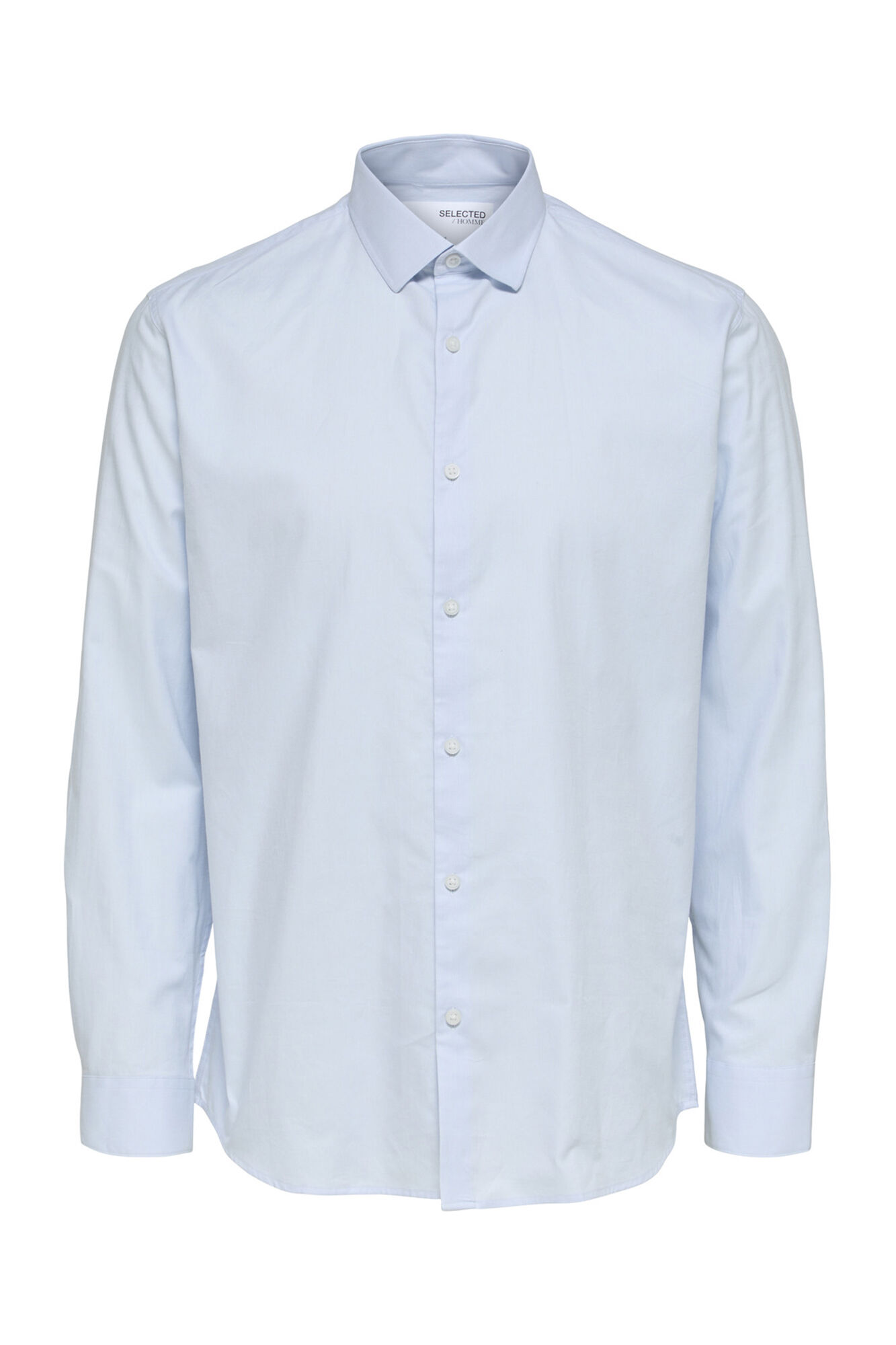 Camisa social de manga comprida em algodão orgânico - Azul