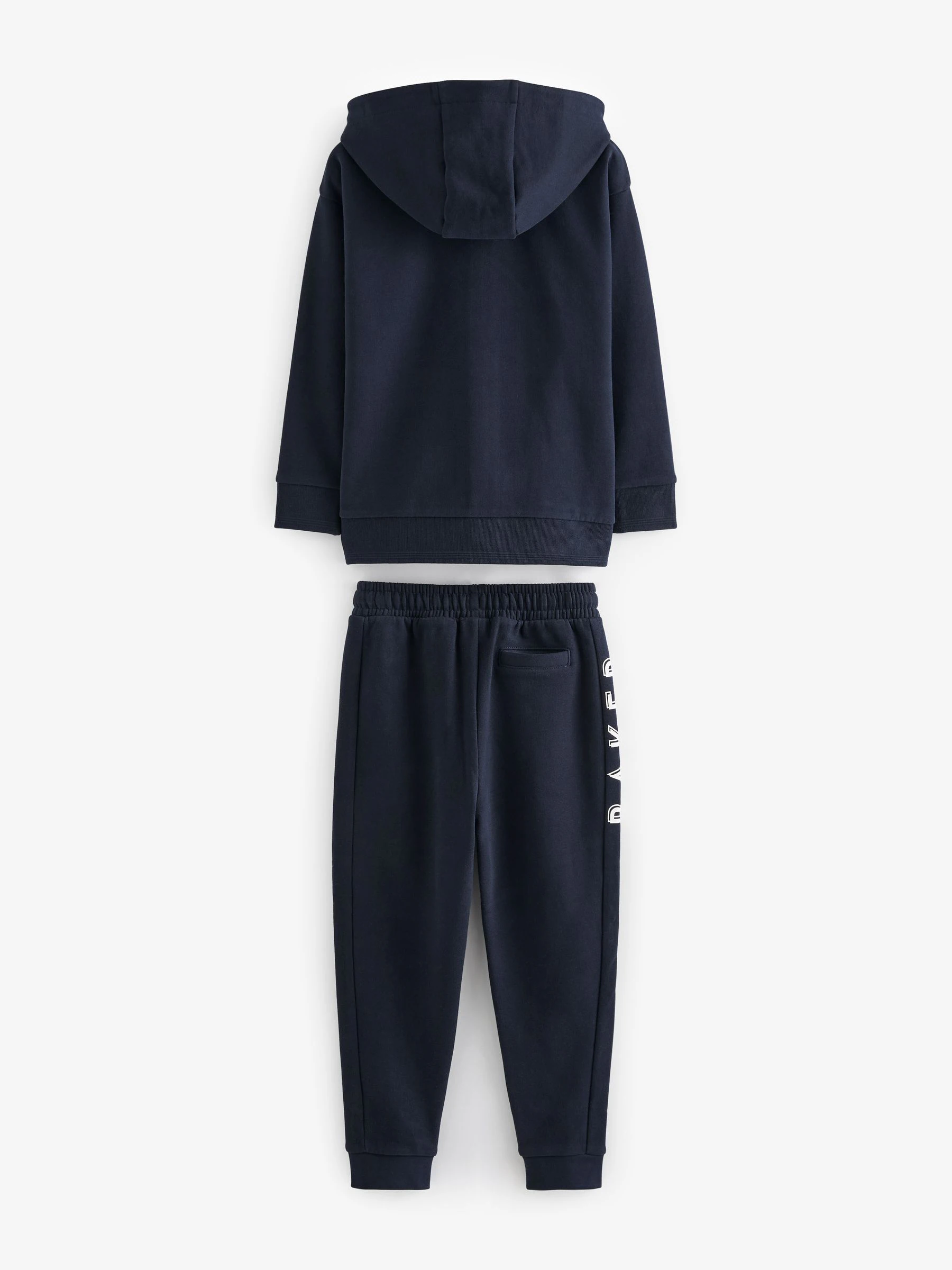 Marineblauw - Baker by Ted Baker set van 100% katoenen hoodie met doorlopende ritssluiting en joggingbroek
